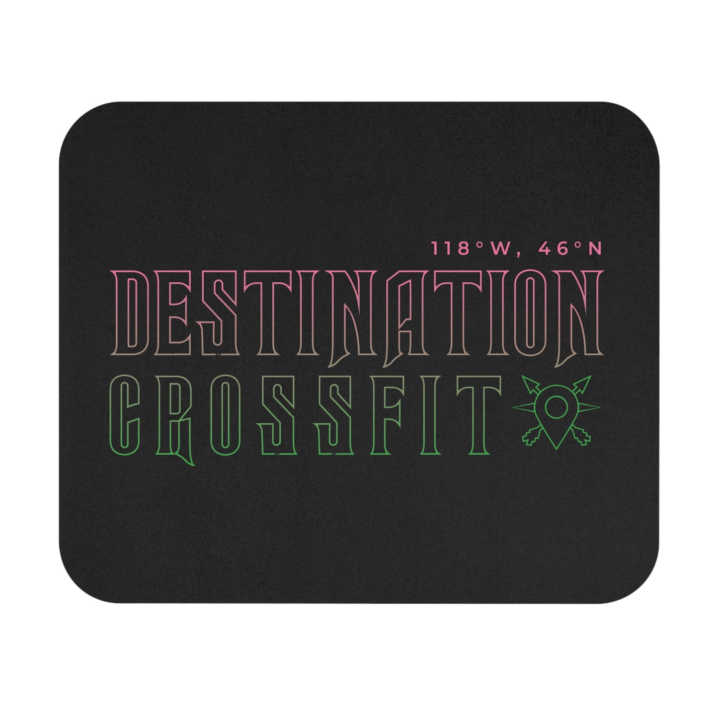 Destination CrossFit Rectangle Mouse Pad - Motivational Fitness Desk Accessory