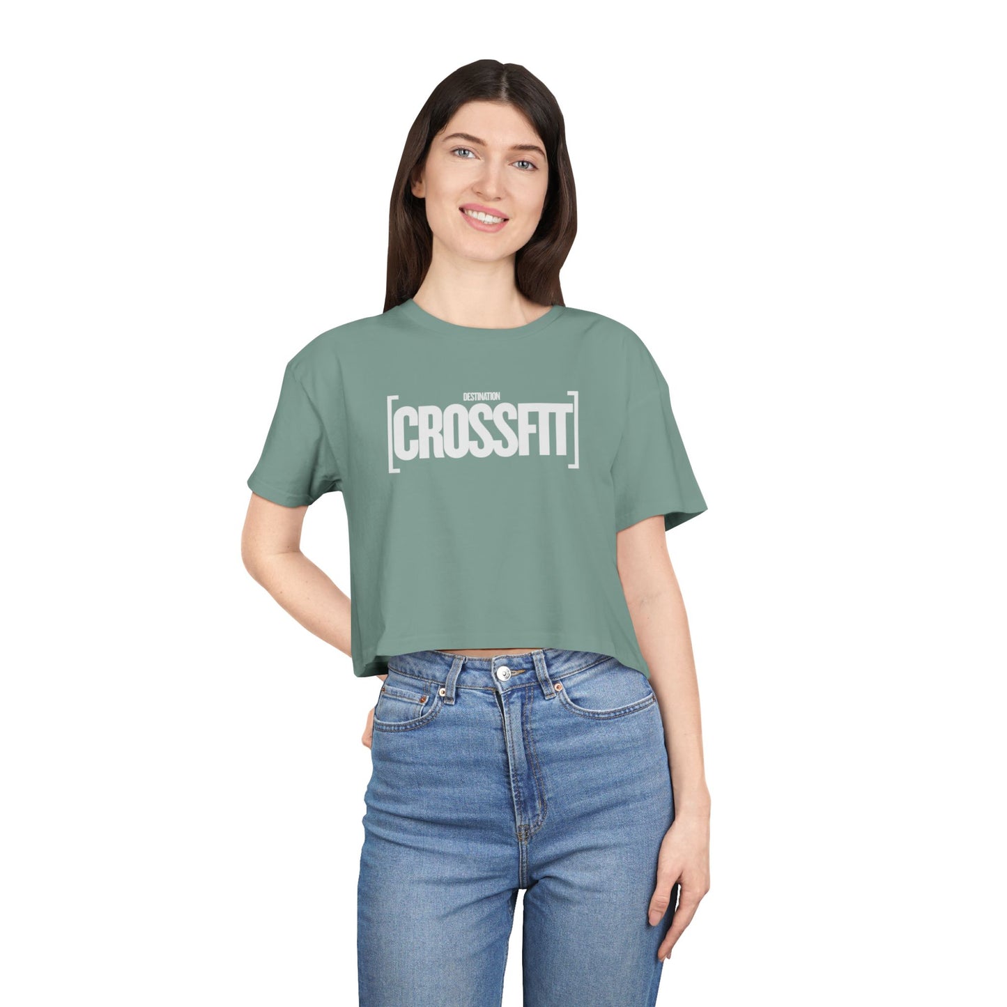 CrossFit Crop Tee - Fitness Apparel, Workout Shirt, Gym Top, Gift for Athletes, Activewear