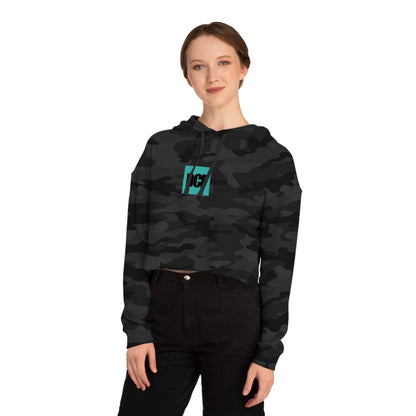 THE GET FIT Cropped Hooded Sweatshirt