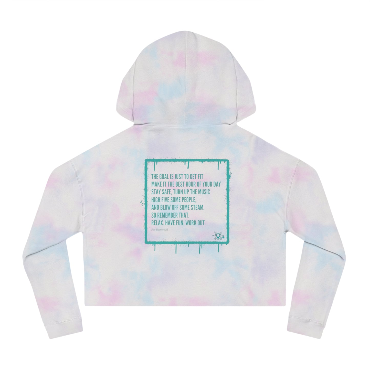 THE GET FIT Cropped Hooded Sweatshirt