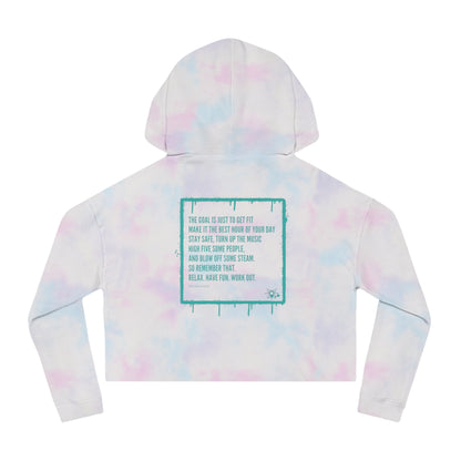 THE GET FIT Cropped Hooded Sweatshirt