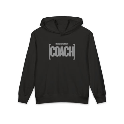 Youth Coach Hoodie — Lightweight Athletic Hooded Sweatshirt with 'COACH' Logo