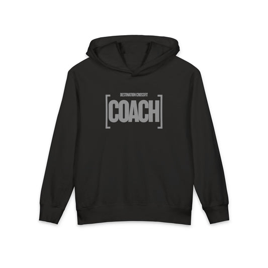 Youth Coach Hoodie — Lightweight Athletic Hooded Sweatshirt with 'COACH' Logo