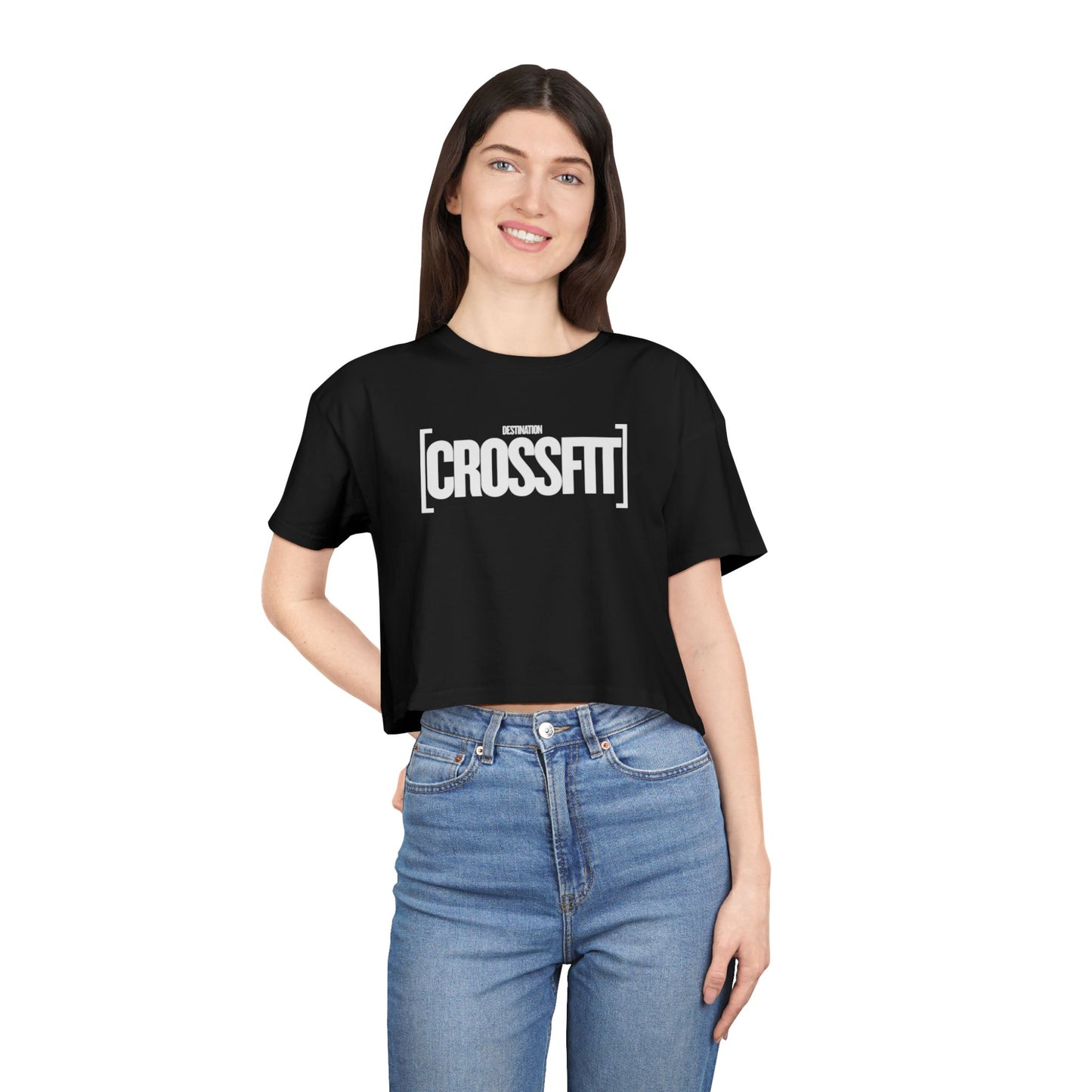 CrossFit Crop Tee - Fitness Apparel, Workout Shirt, Gym Top, Gift for Athletes, Activewear