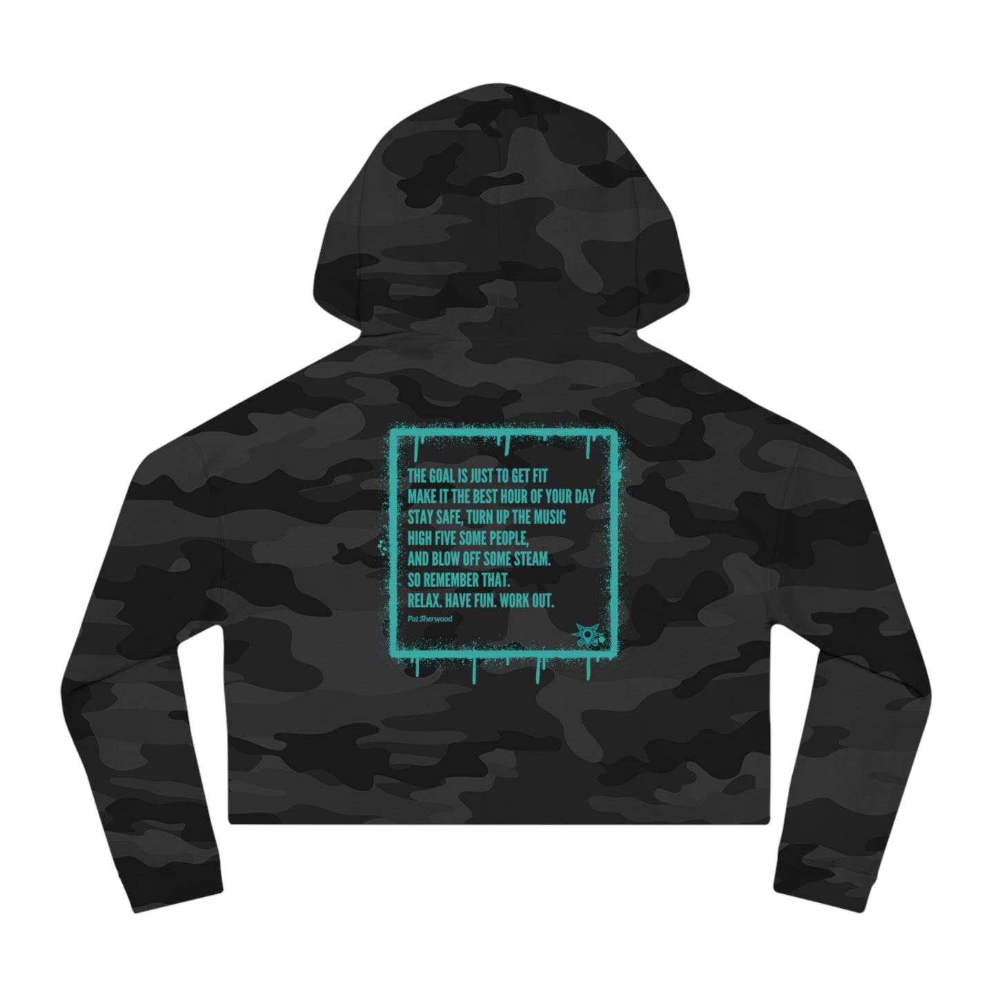 THE GET FIT Cropped Hooded Sweatshirt