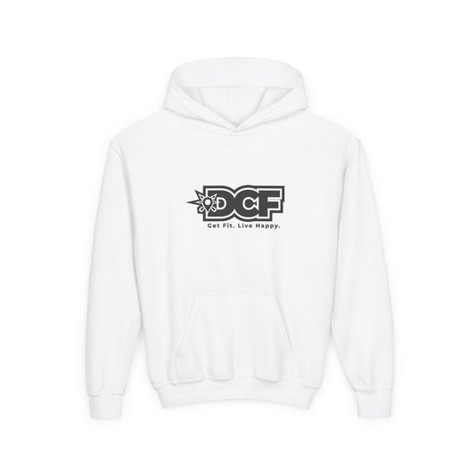 DCF Youth Hoodie – Get Fit. Live Happy. Logo Pullover