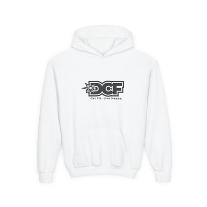 DCF Youth Hoodie – Get Fit. Live Happy. Logo Pullover