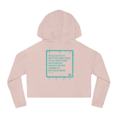 THE GET FIT Cropped Hooded Sweatshirt